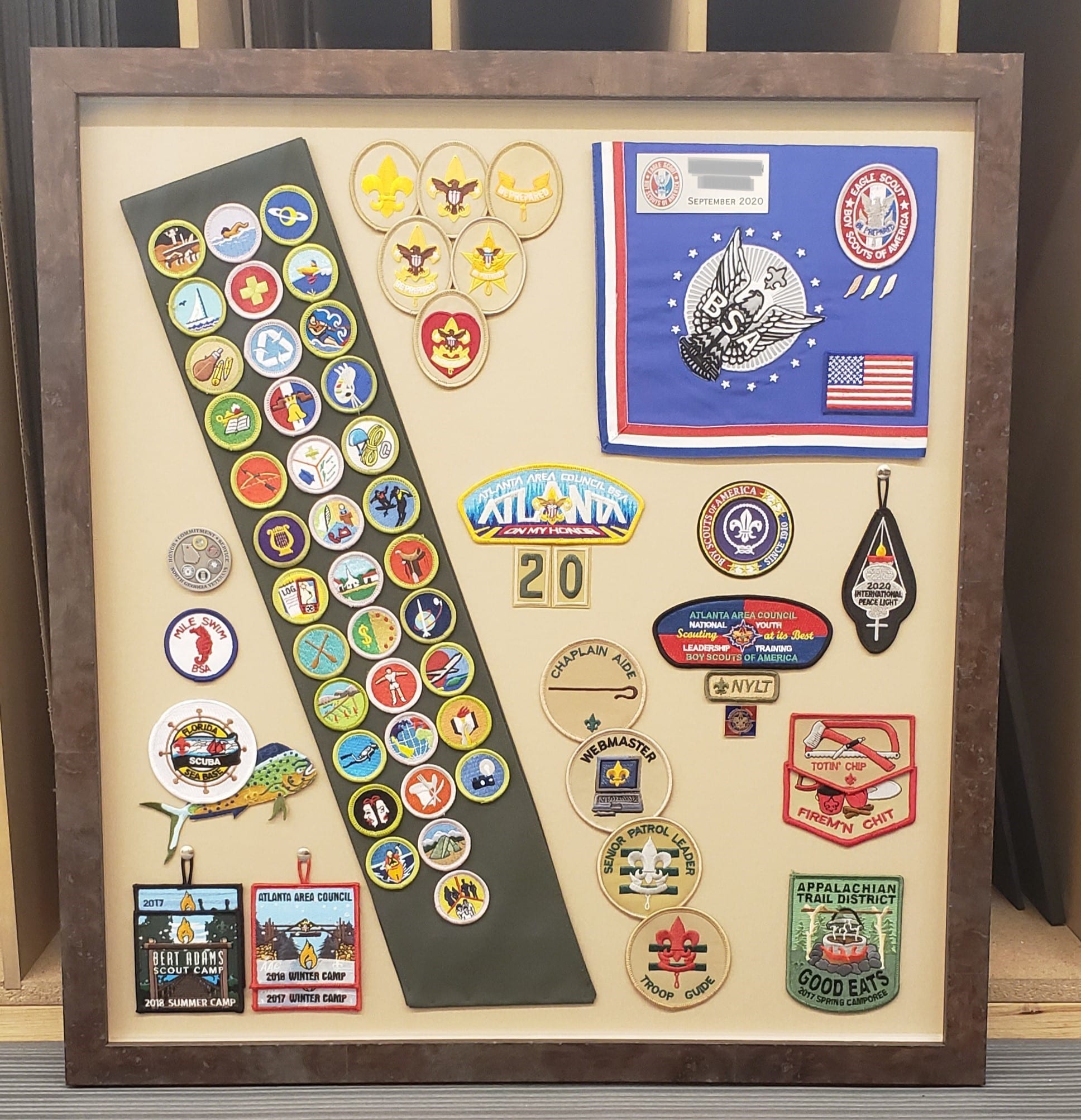 Eagle Scout shadowbox display